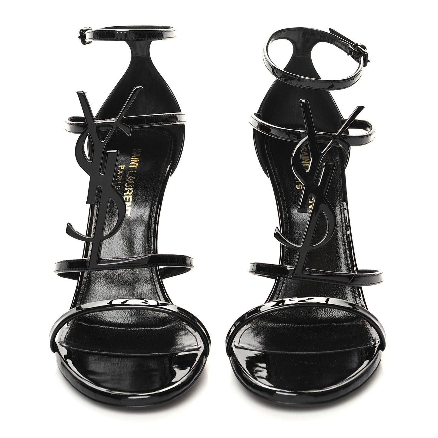 Calfskin Cassandra 100 Ankle Strap Sandals 37 Black