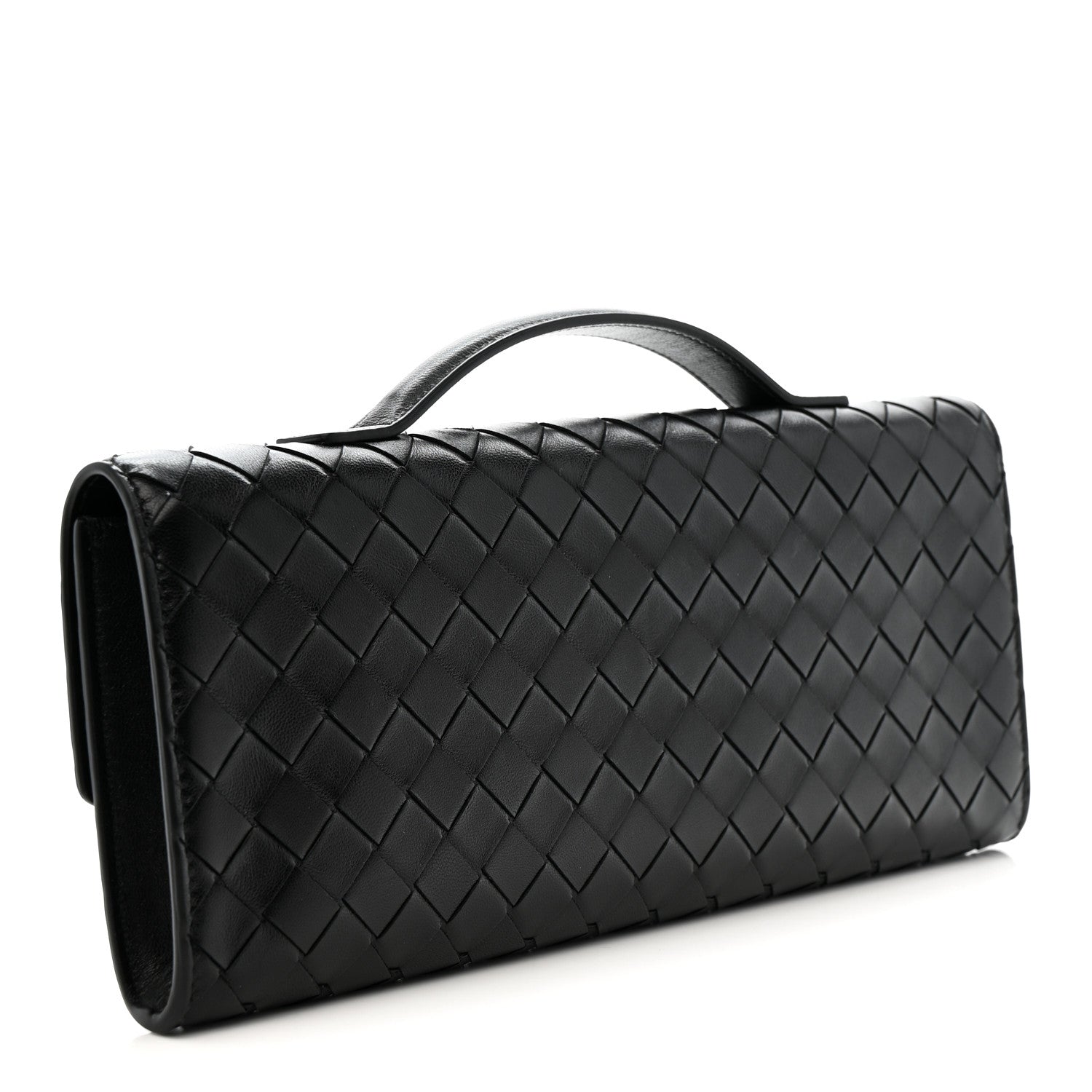 Bottega Veneta Nappa Intrecciato Long Andiamo Top Handle Clutch Black 3 of 10