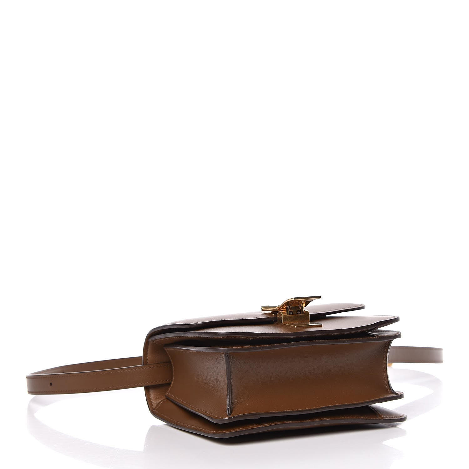 Celine Smooth Calfskin Small Classic Box Flap Bag Camel 4 of 11