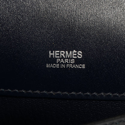 Hermes Box Kelly Cut Clutch Pochette Indigo 7 of 8