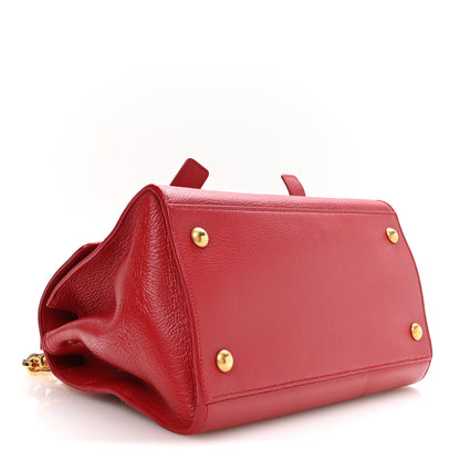 Saint Laurent Calfskin Canvas Small Muse Two Red 4 of 10