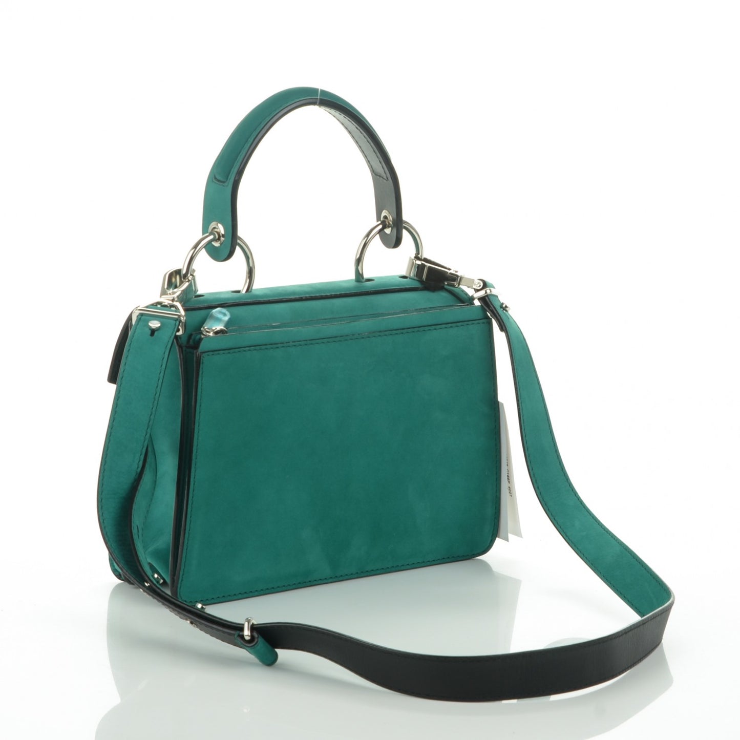 Suede Small Hava Top Handle Bag Malachite