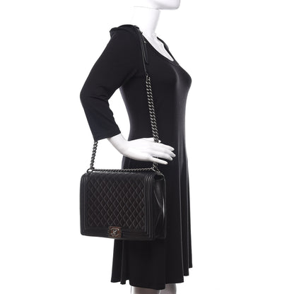 Chanel Lambskin Quilted Large Boy Flap Black 2 of 12