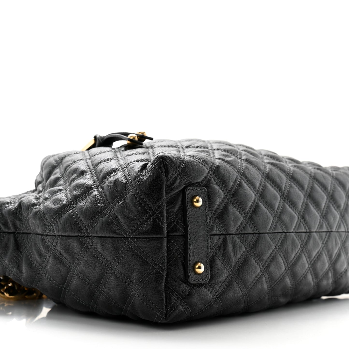 Calfskin Quilted Stam Hobo Black