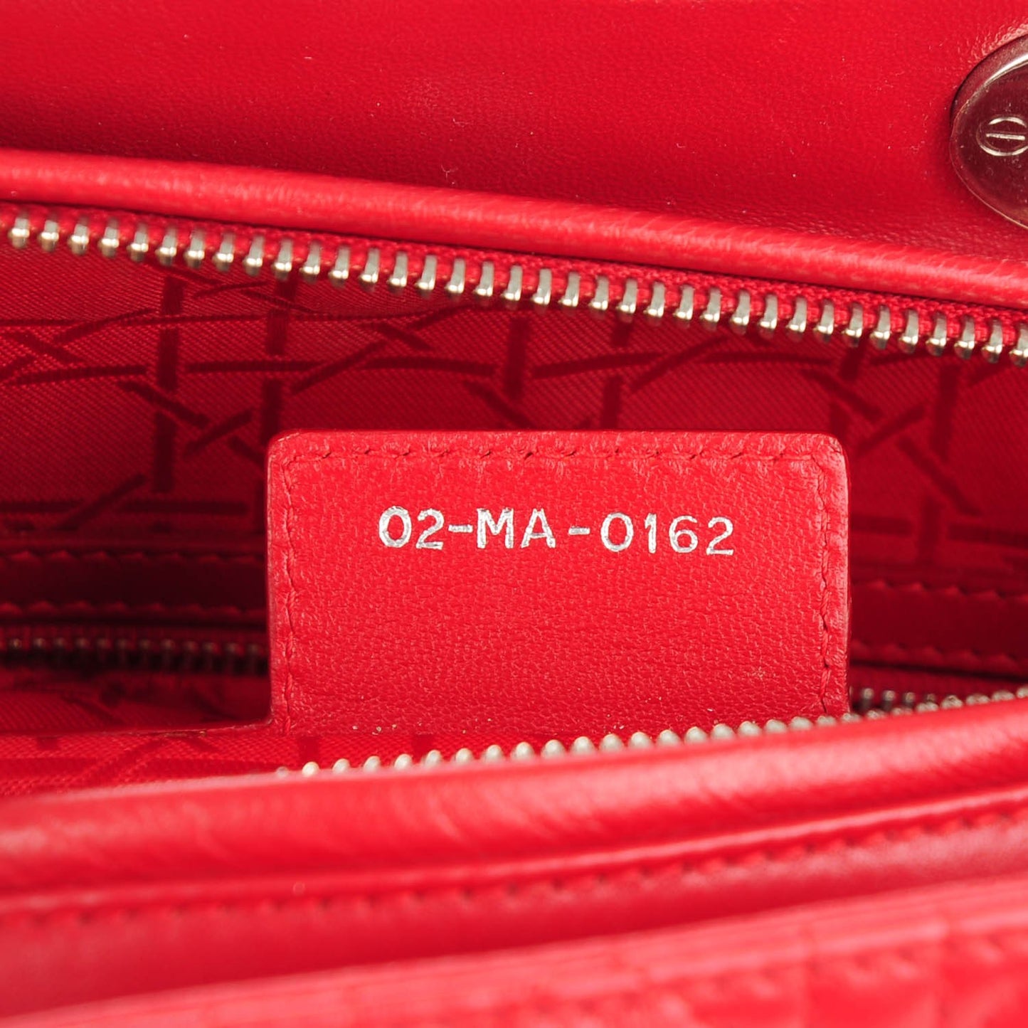 Lambskin Cannage Large Lady Dior Red