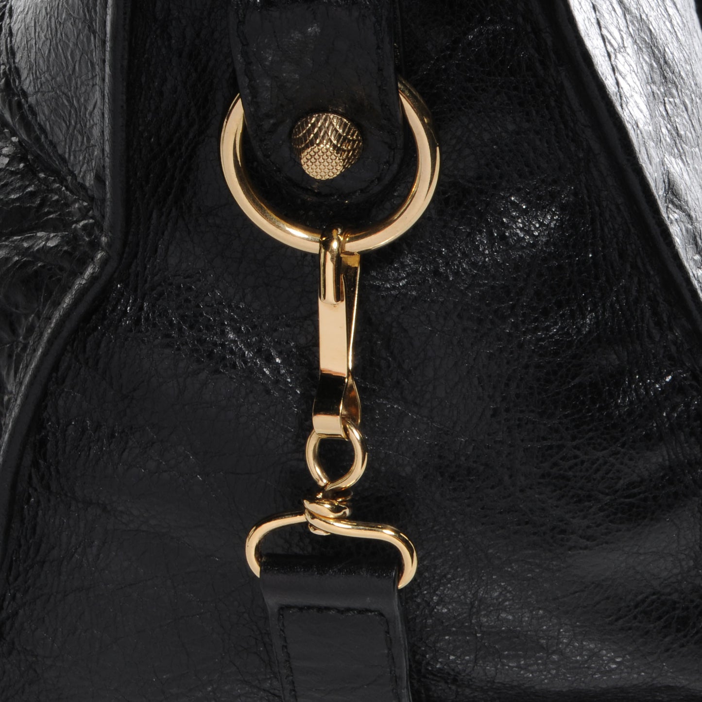 Agneau Giant 12 Gold Hardware Part Time Black