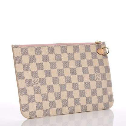 Louis Vuitton Damier Azur Neverfull MM GM Pochette Rose Ballerine 3 of 5