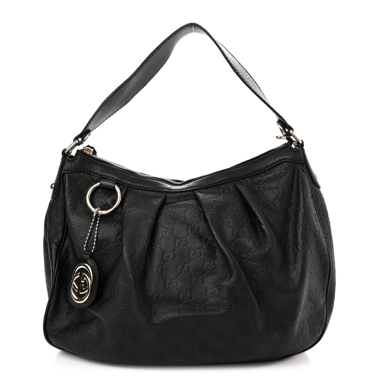 Gucci Guccissima Medium Sukey Hobo Black 1 of 13