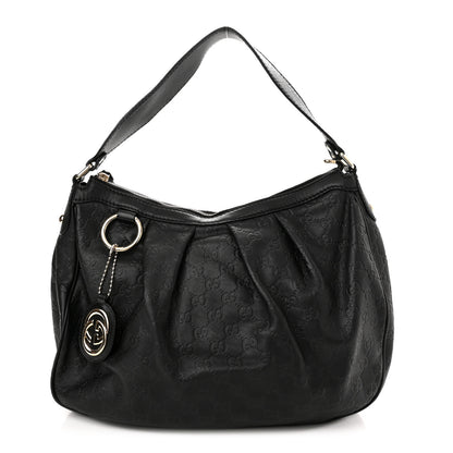 Gucci Guccissima Medium Sukey Hobo Black 1 of 13