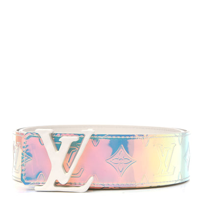 Louis Vuitton PVC Monogram 40mm LV Initiales Reversible Belt 85 34 Iridescent Prism 1 of 4