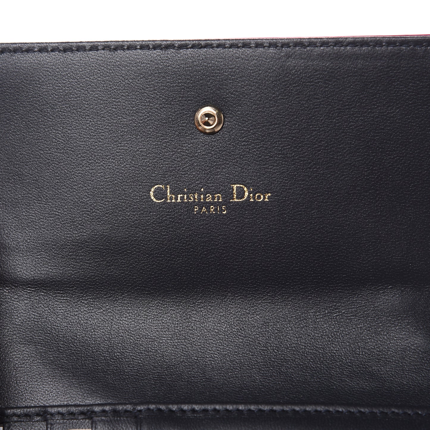 Metallic Patent Micro-Cannage Diorama Elancee Wallet Fuchsia