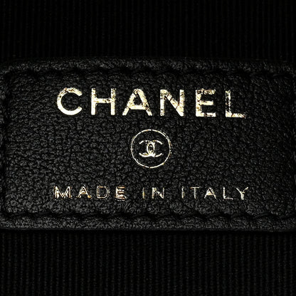 Chanel Nylon Grosgrain Lifestyle Pouch With Sleep Mask Black 7 of 9