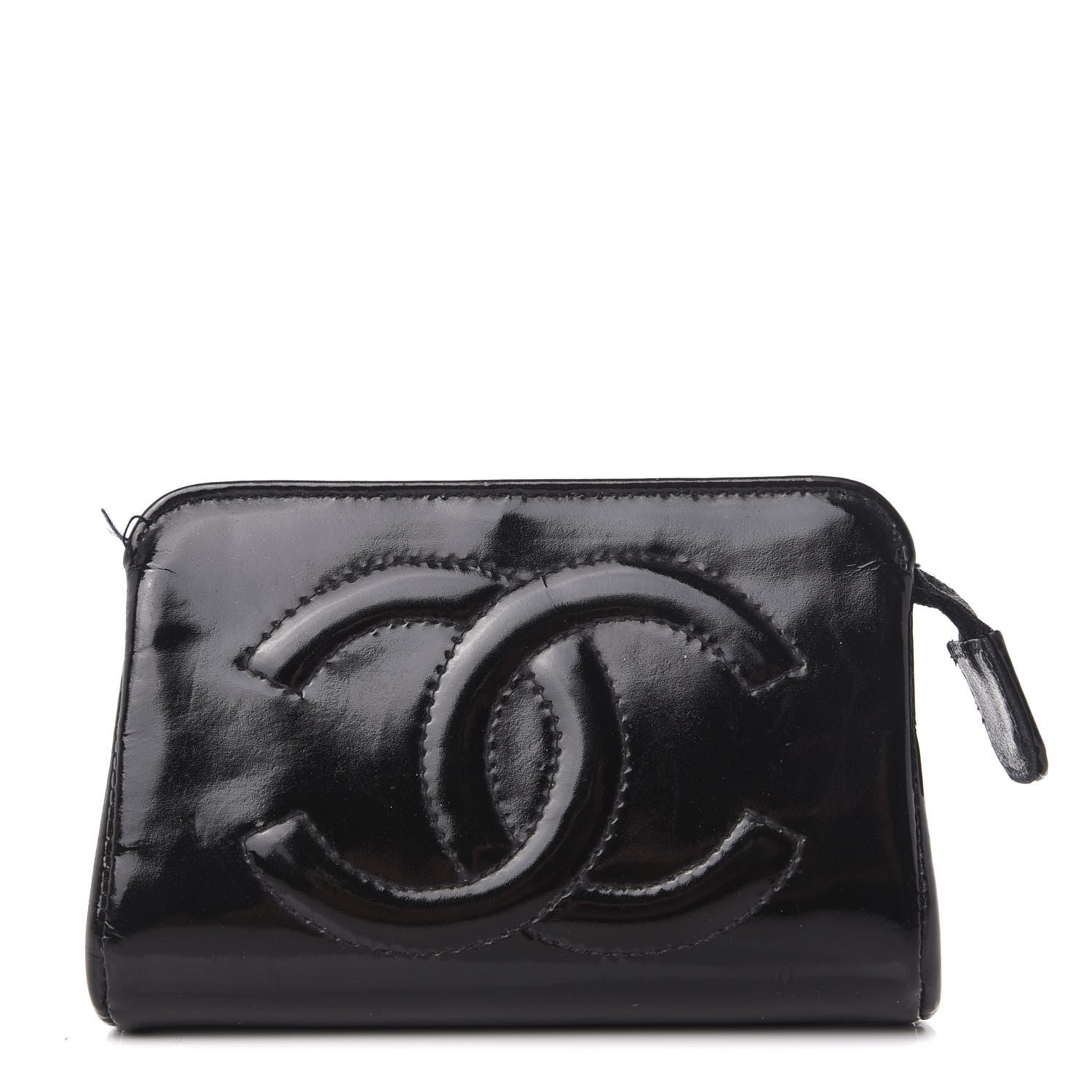 Chanel Patent Timeless CC Cosmetic Pouch Black 1 of 8