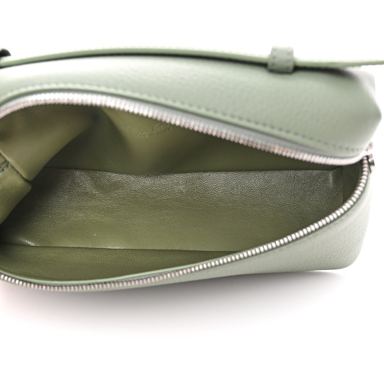 Loro Piana Grained Calfskin L19 Extra Pocket Pouch Sage Brush Leaves 5 of 10