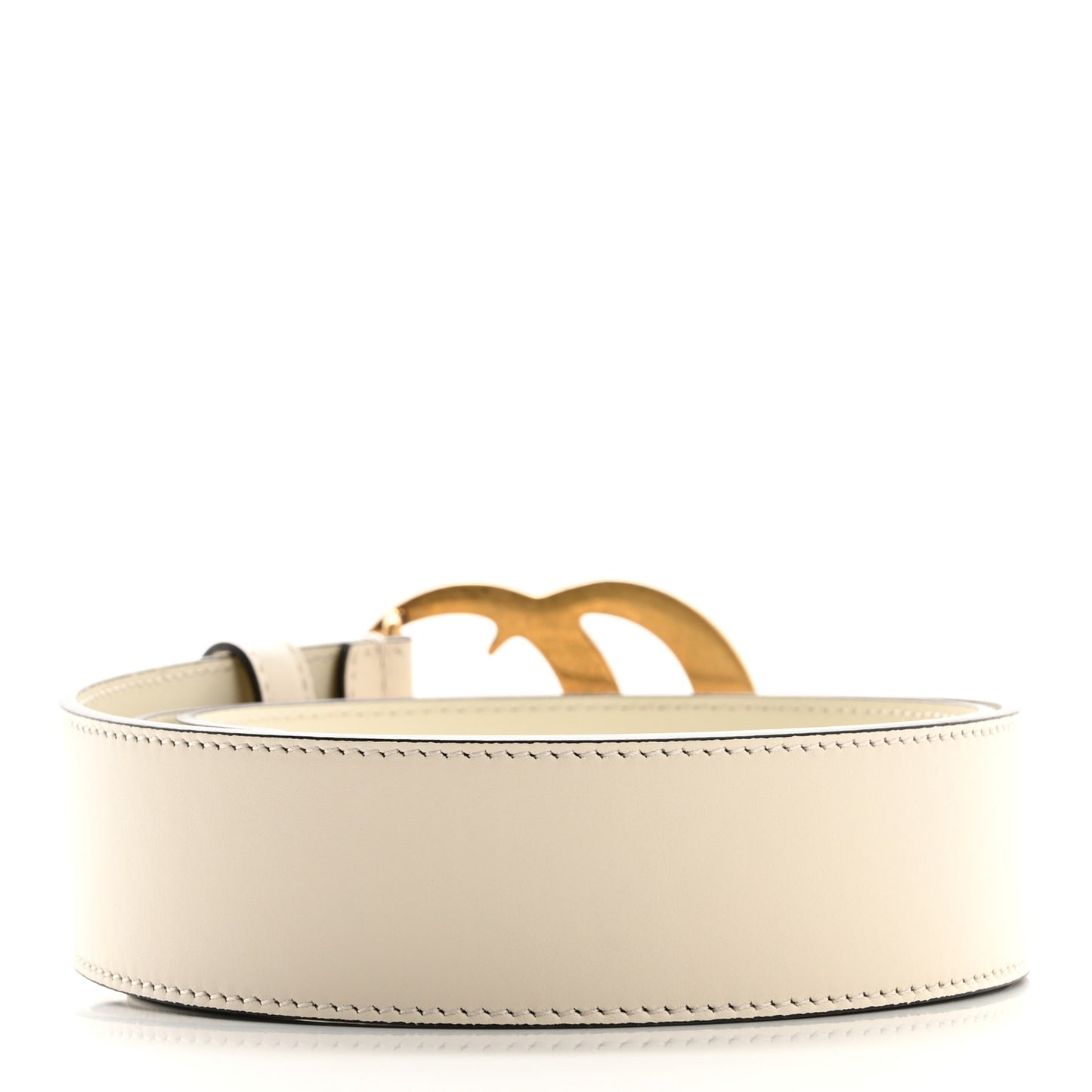 Calfskin Double G 40mm Belt 85 34 Mystic White