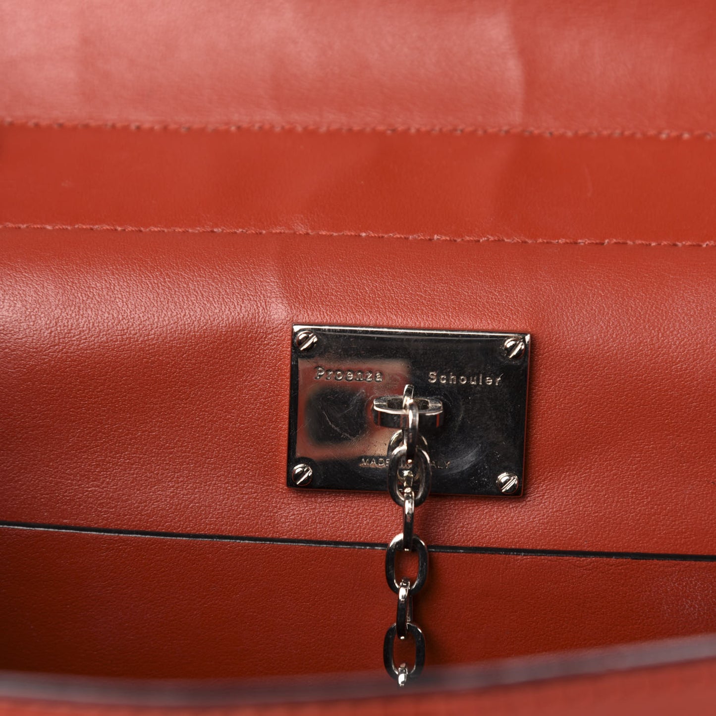 Calfskin Medium Hava Top Handle Bag Brick