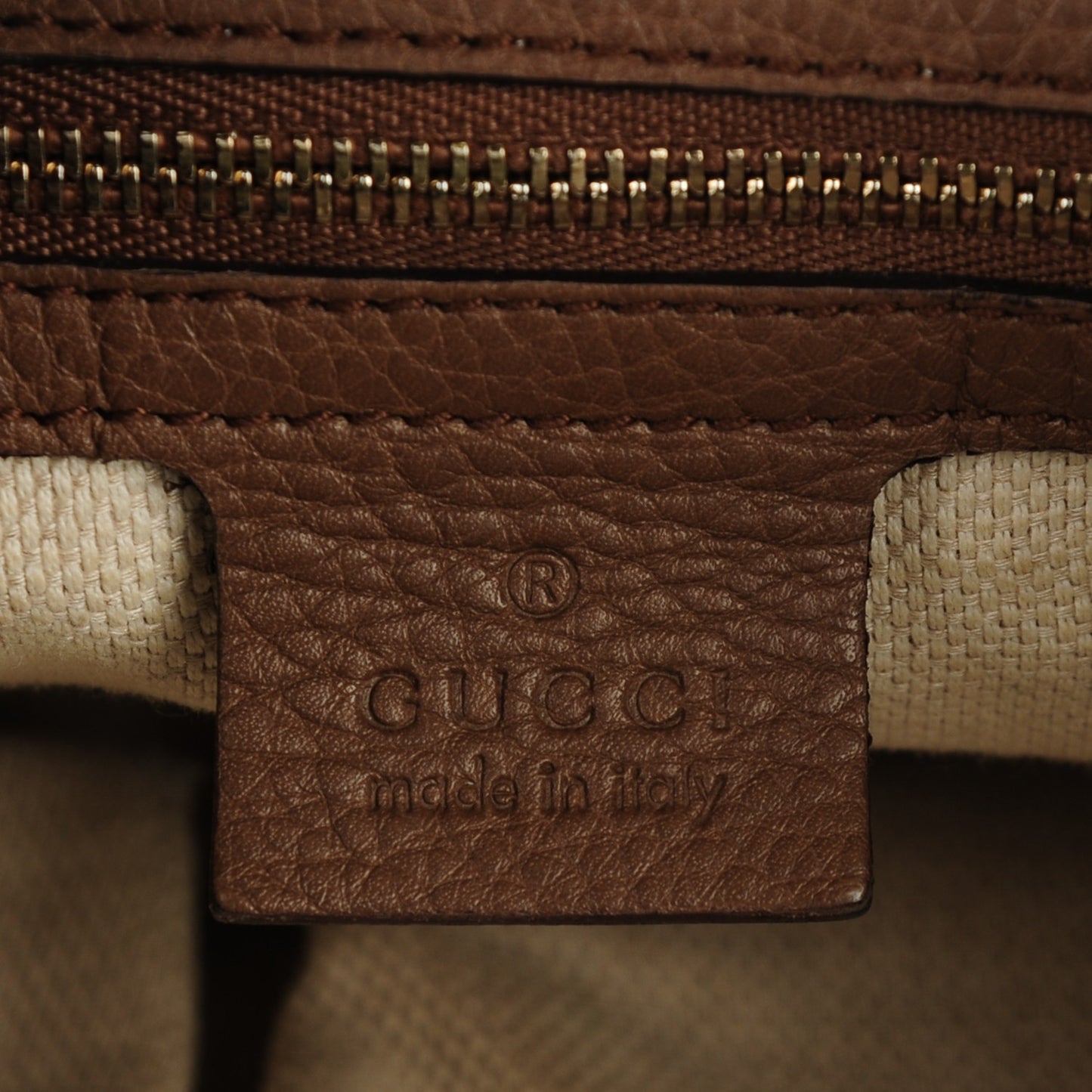 Pebbled Calfskin Medium Soho Chain Shoulder Bag Maple Brown