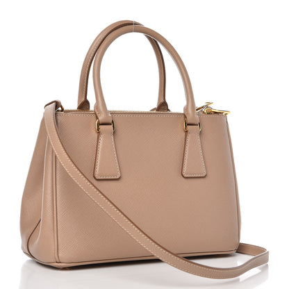 Prada Saffiano Mini Galleria Double Zip Tote Cammeo 4 of 8