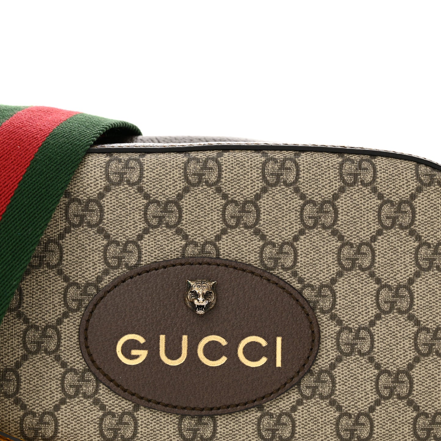 GG Supreme Monogram Web Neo Vintage Shoulder Bag Beige New Acero Crop