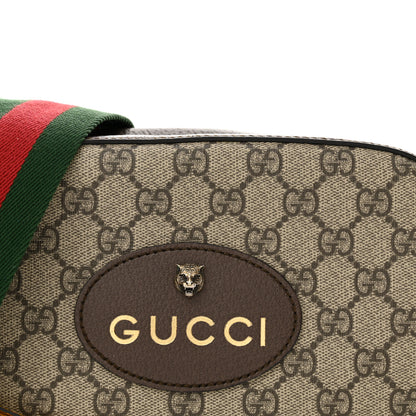 Gucci GG Supreme Monogram Web Neo Vintage Shoulder Bag Beige New Acero Crop 8 of 12