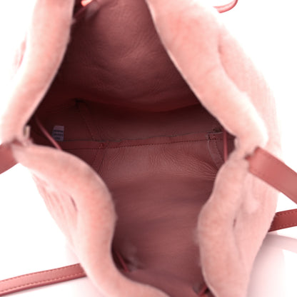 Mansur Gavriel Shearling Mini Bucket Bag Blush 4 of 9