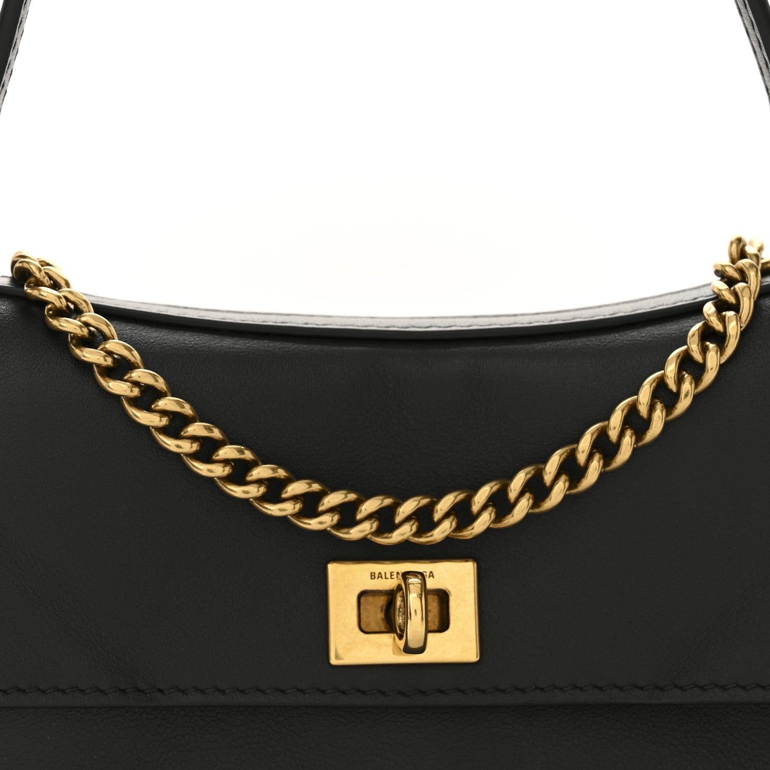 Balenciaga Natural Smooth Calfskin Nano Rodeo Top Handle Handbag Black 8 of 11