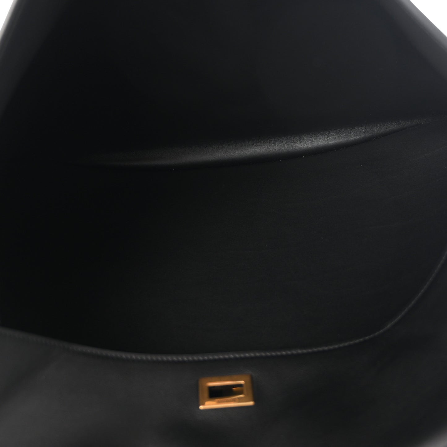 Smooth Calfskin Large Rodeo Top Handle Handbag Black