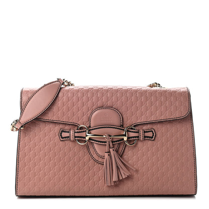 Gucci Microguccissima Medium Emily Chain Shoulder Bag Soft Pink 1 of 10