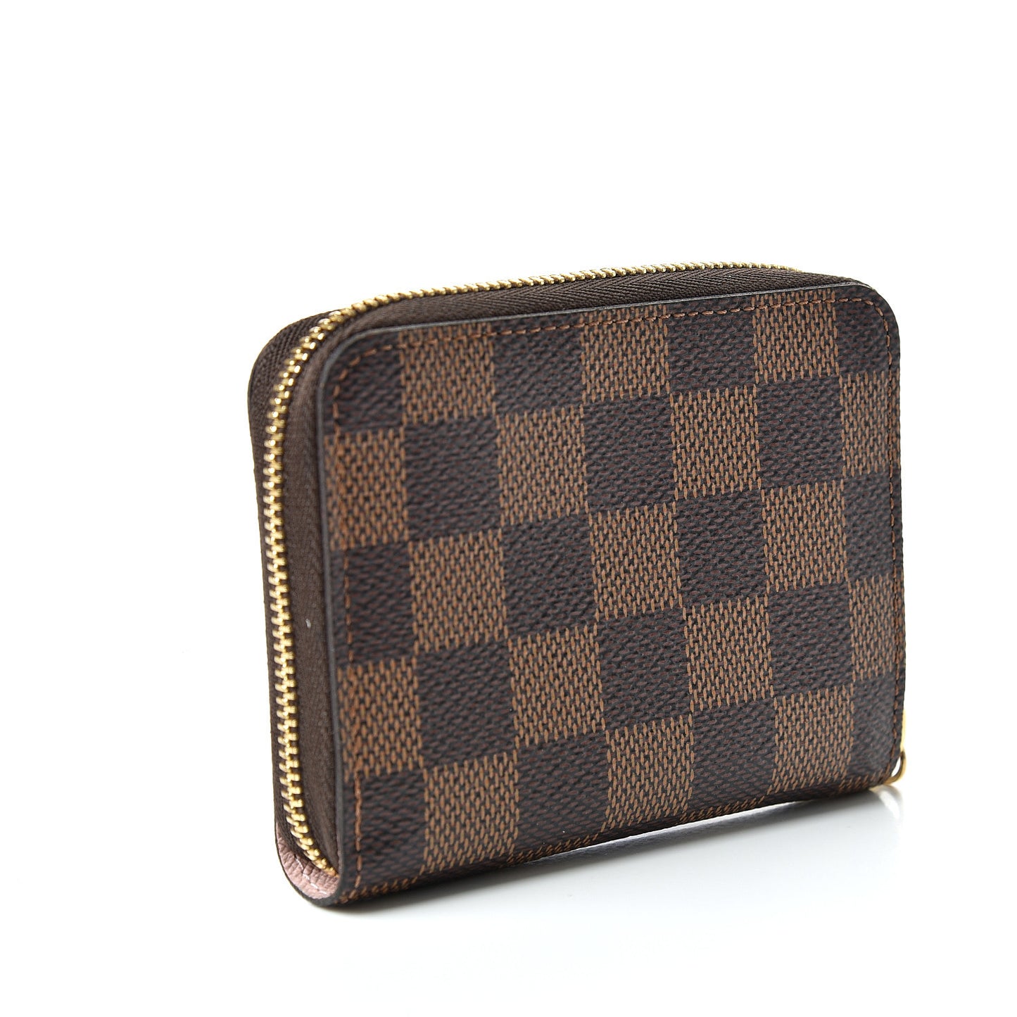 Damier Ebene Zippy Coin Purse Rose Ballerine