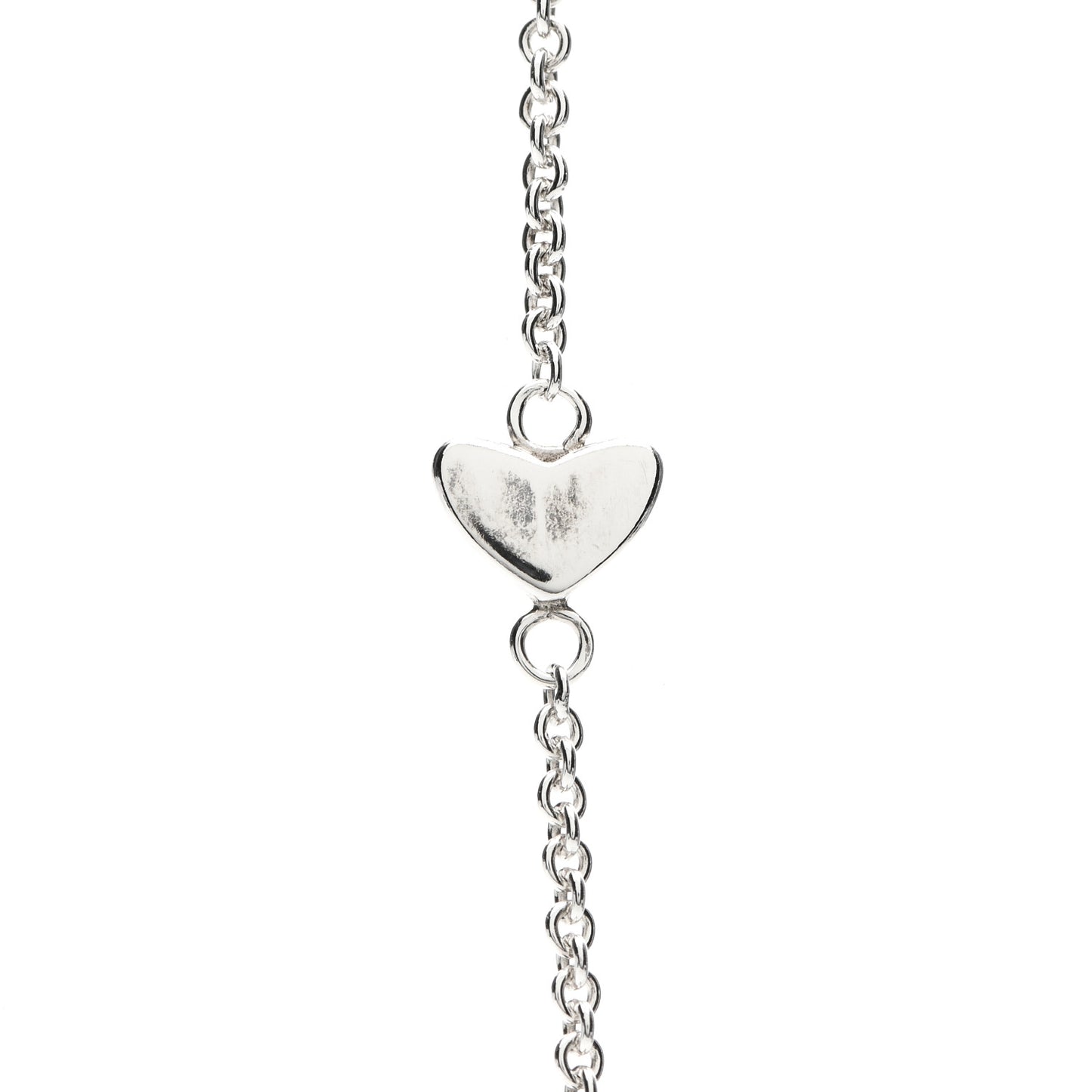 Sterling Silver Heart Lariat Necklace
