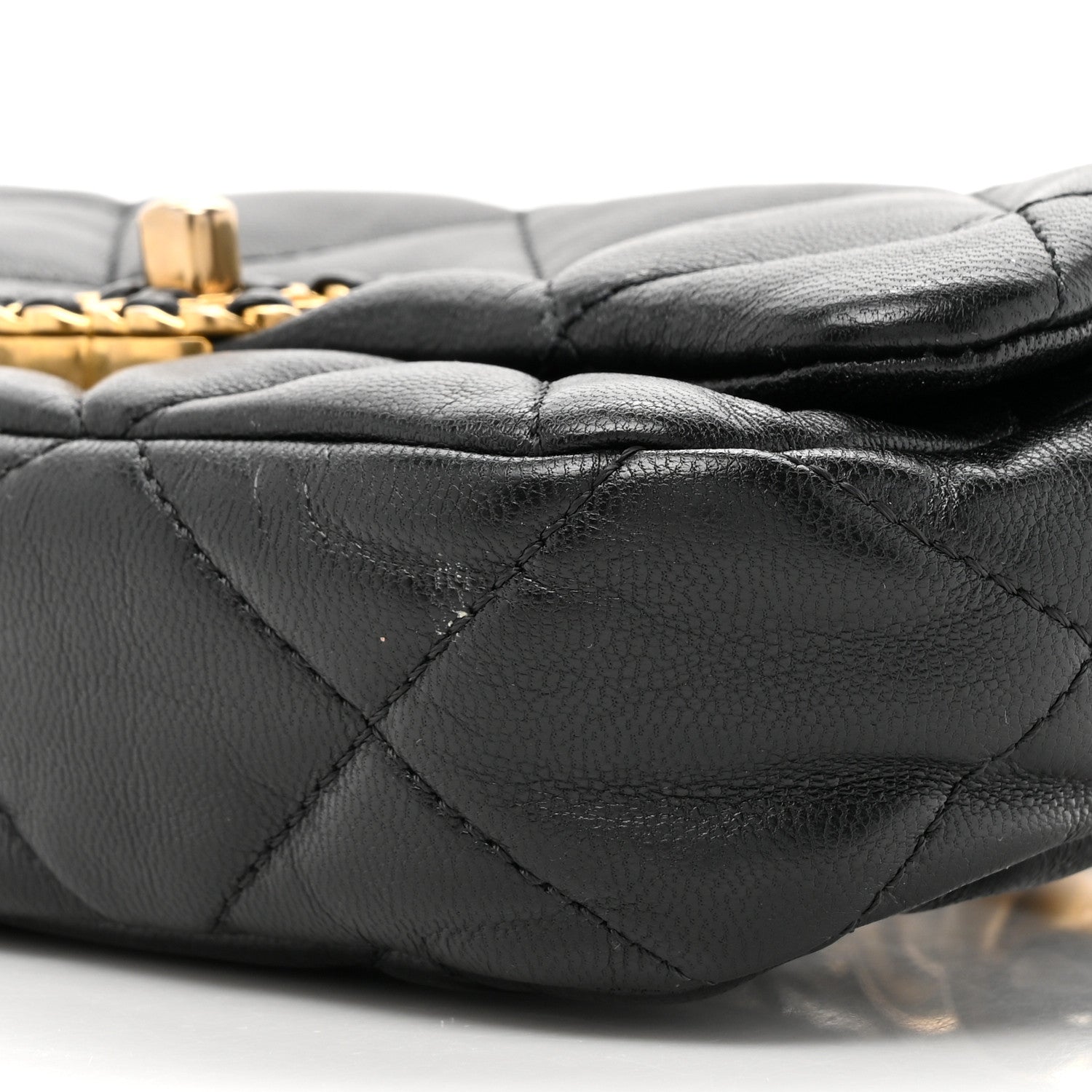 Chanel Lambskin Quilted Chanel 19 Waist Bag Black 9 of 13