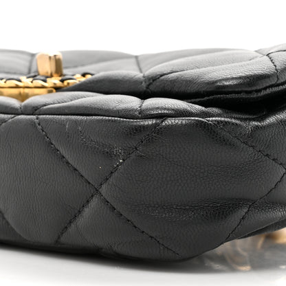 Chanel Lambskin Quilted Chanel 19 Waist Bag Black 9 of 13