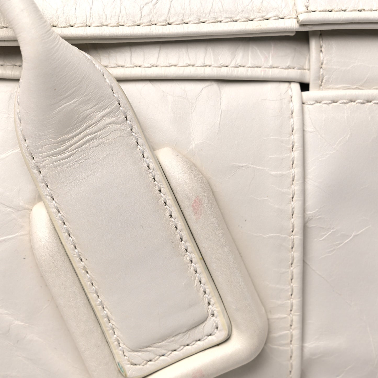 Paper Calfskin Maxi Intrecciato Small Arco Slouch Plaster