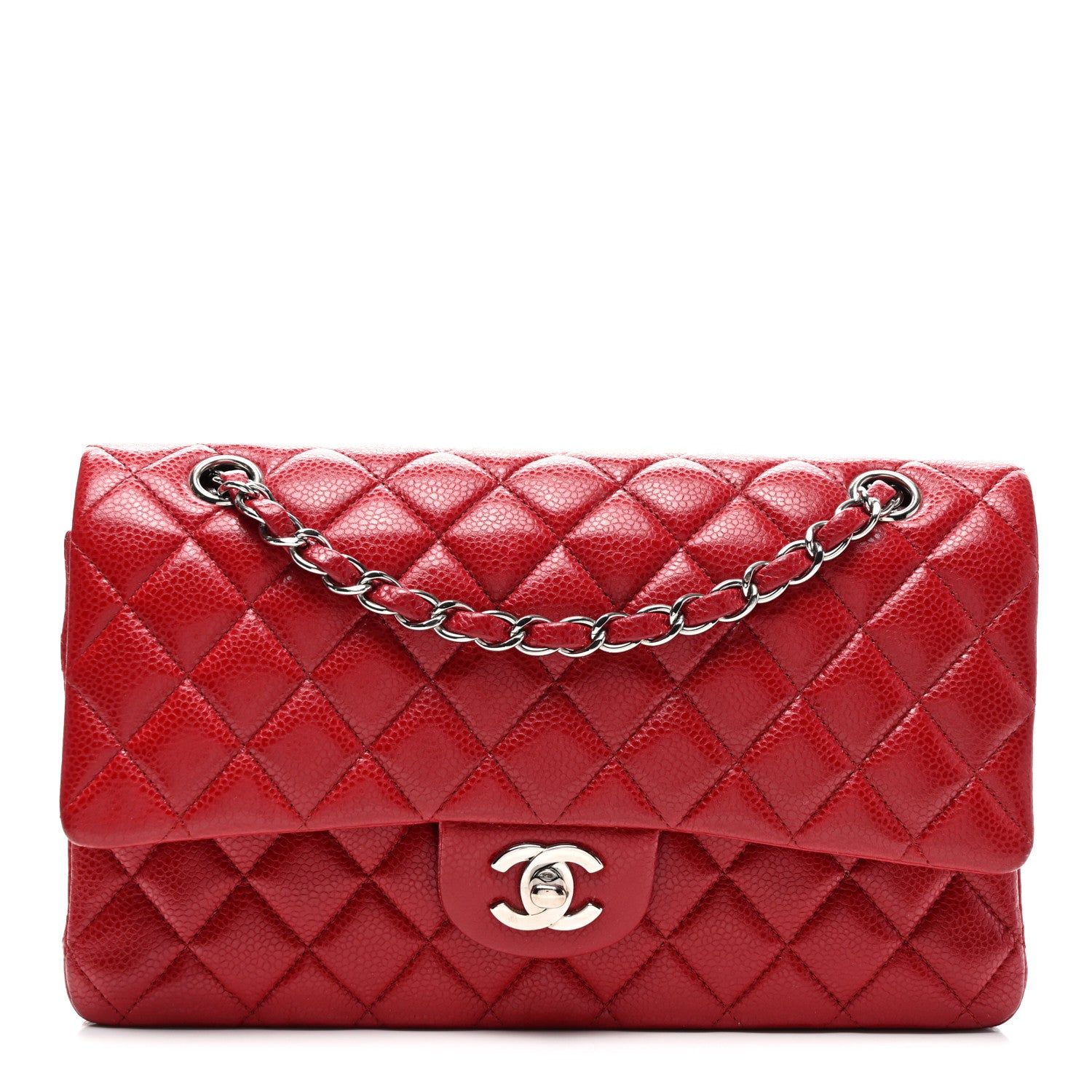 Chanel Caviar Quilted Medium Double Flap Red 1 of 10