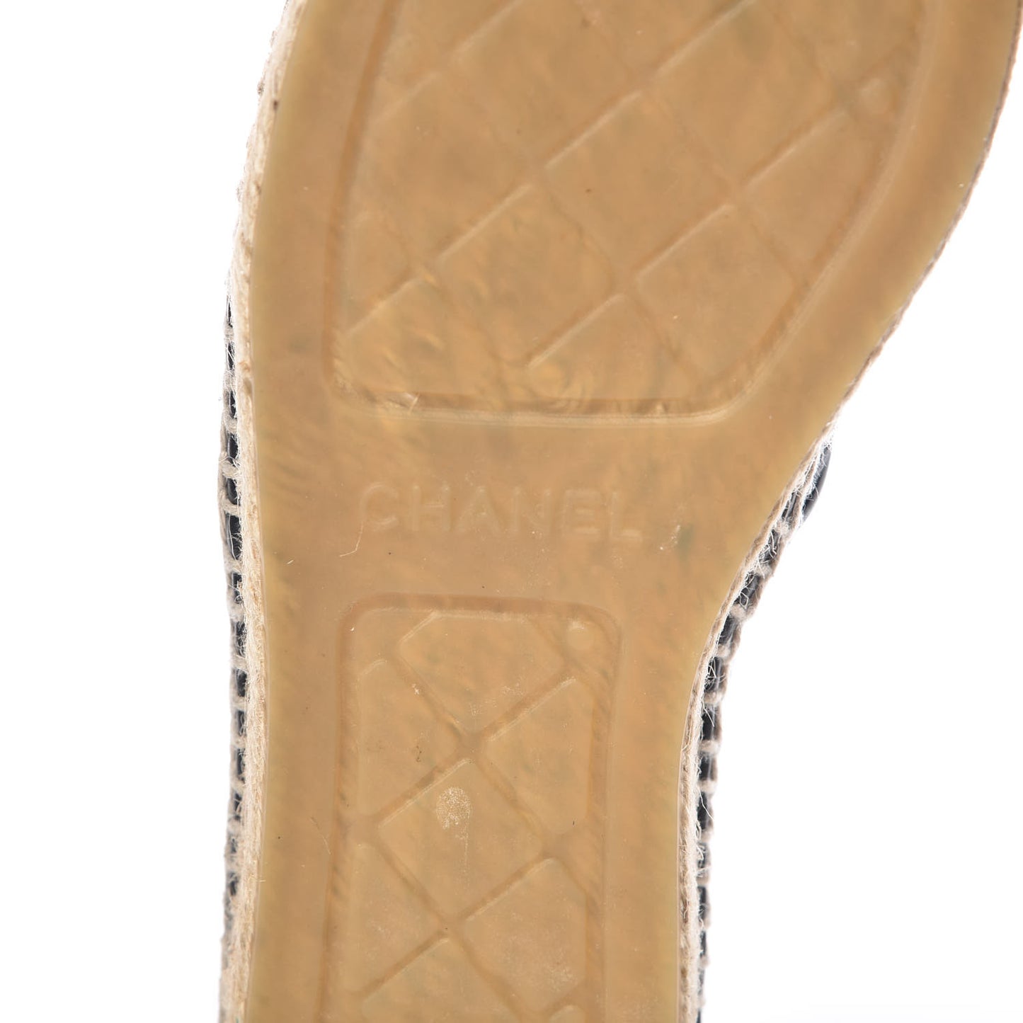Mesh Grosgrain CC Espadrilles 40 Black White