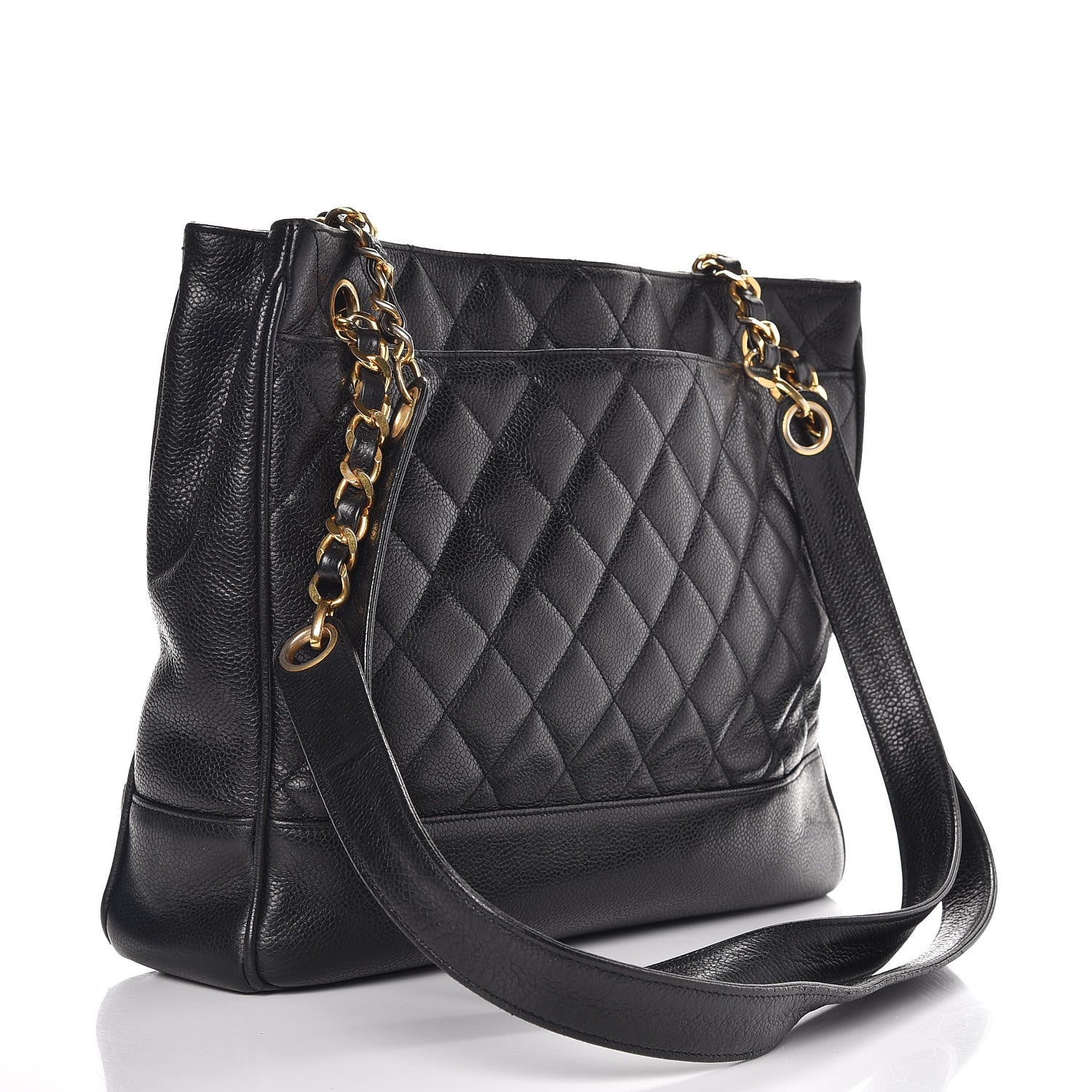 Chanel Caviar Quilted Shopping Tote Black 3 of 9