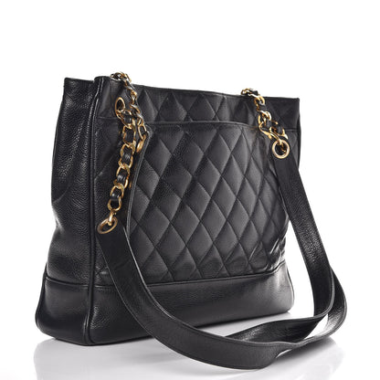 Chanel Caviar Quilted Shopping Tote Black 3 of 9
