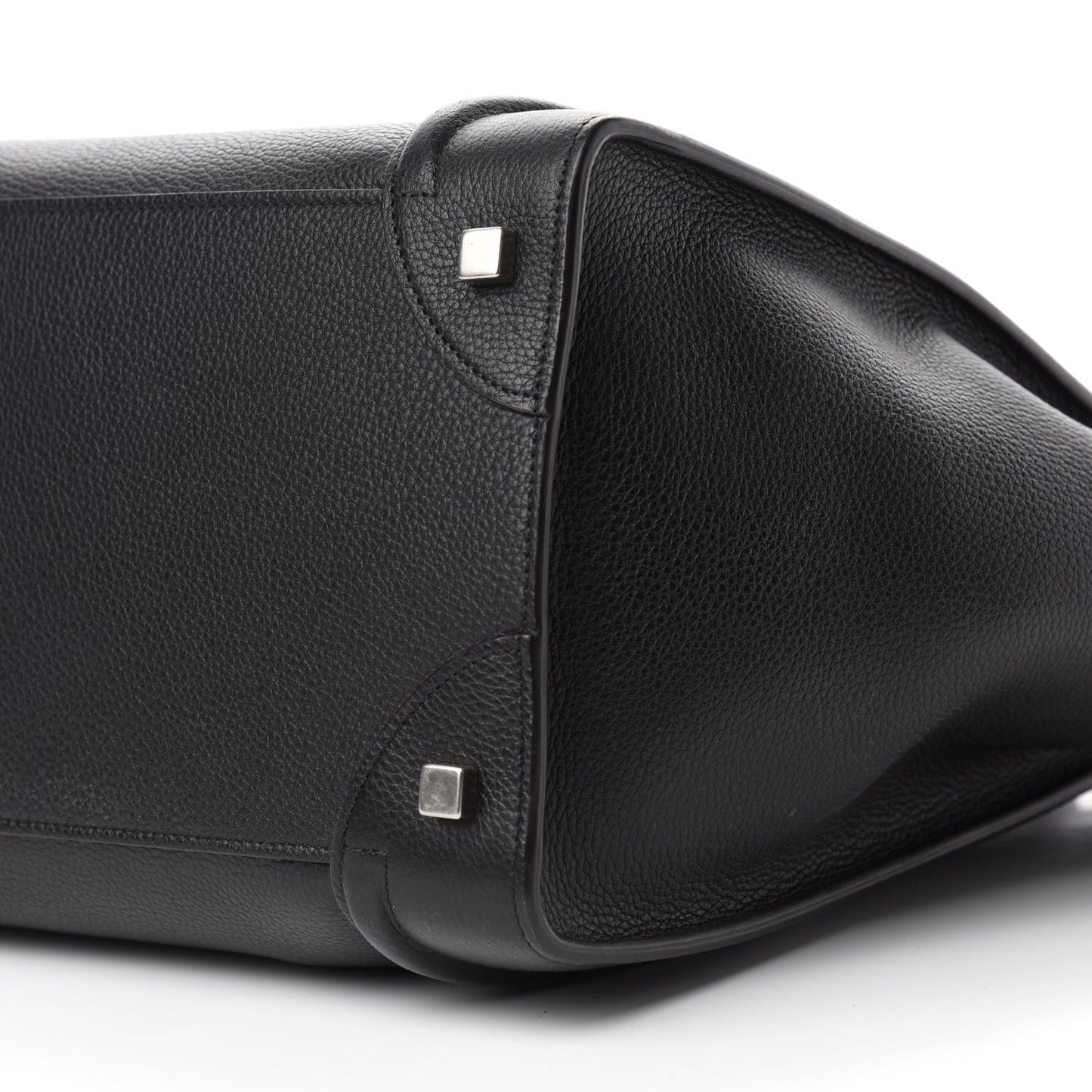 Drummed Calfskin Mini Luggage Black