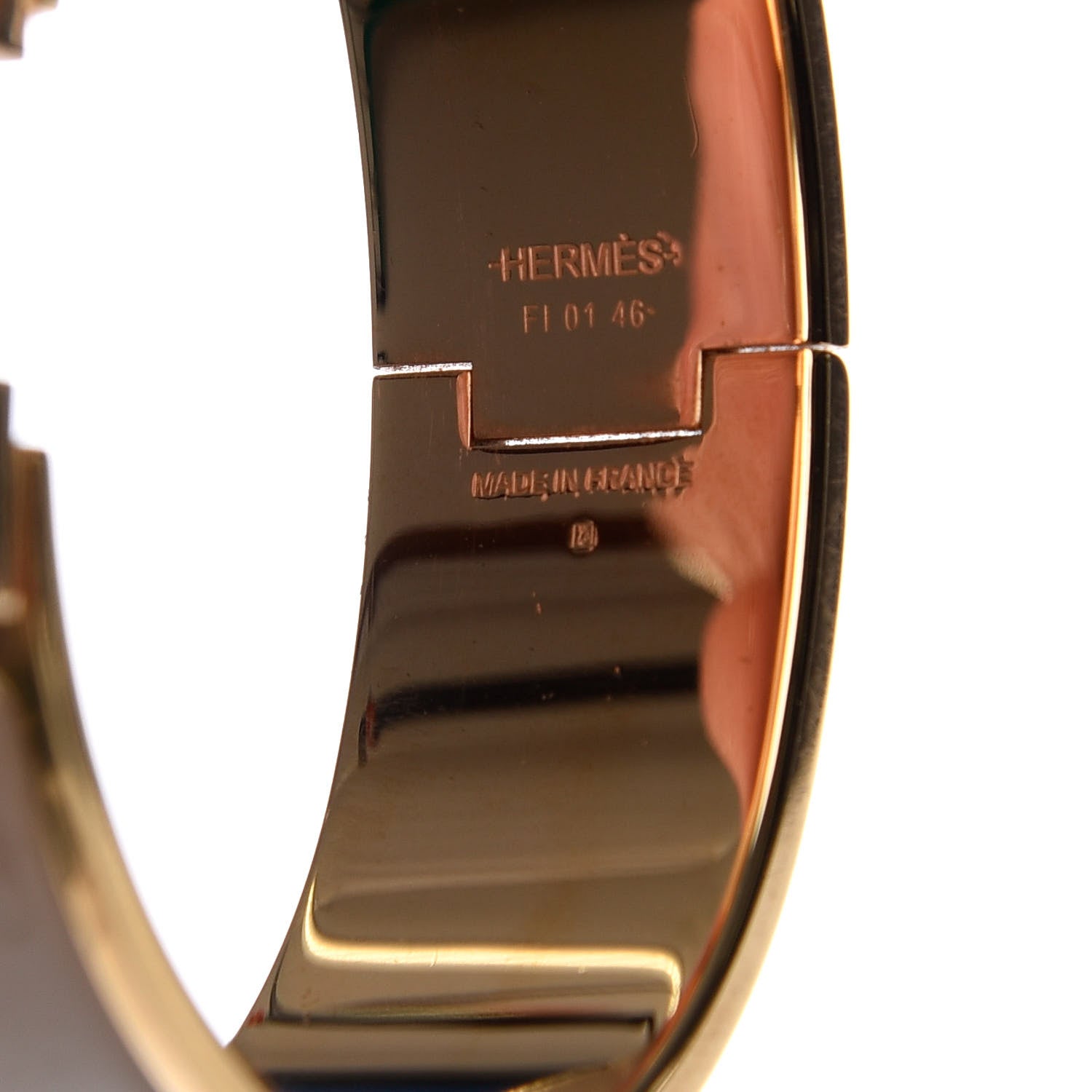Hermes Enamel Wide Clic Clac H Bracelet GM Marron Glace 4 of 5