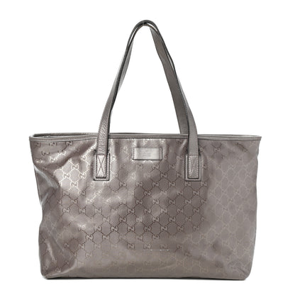 Gucci Imprime Monogram Medium Zippered Shopping Tote Pewter 1 of 9
