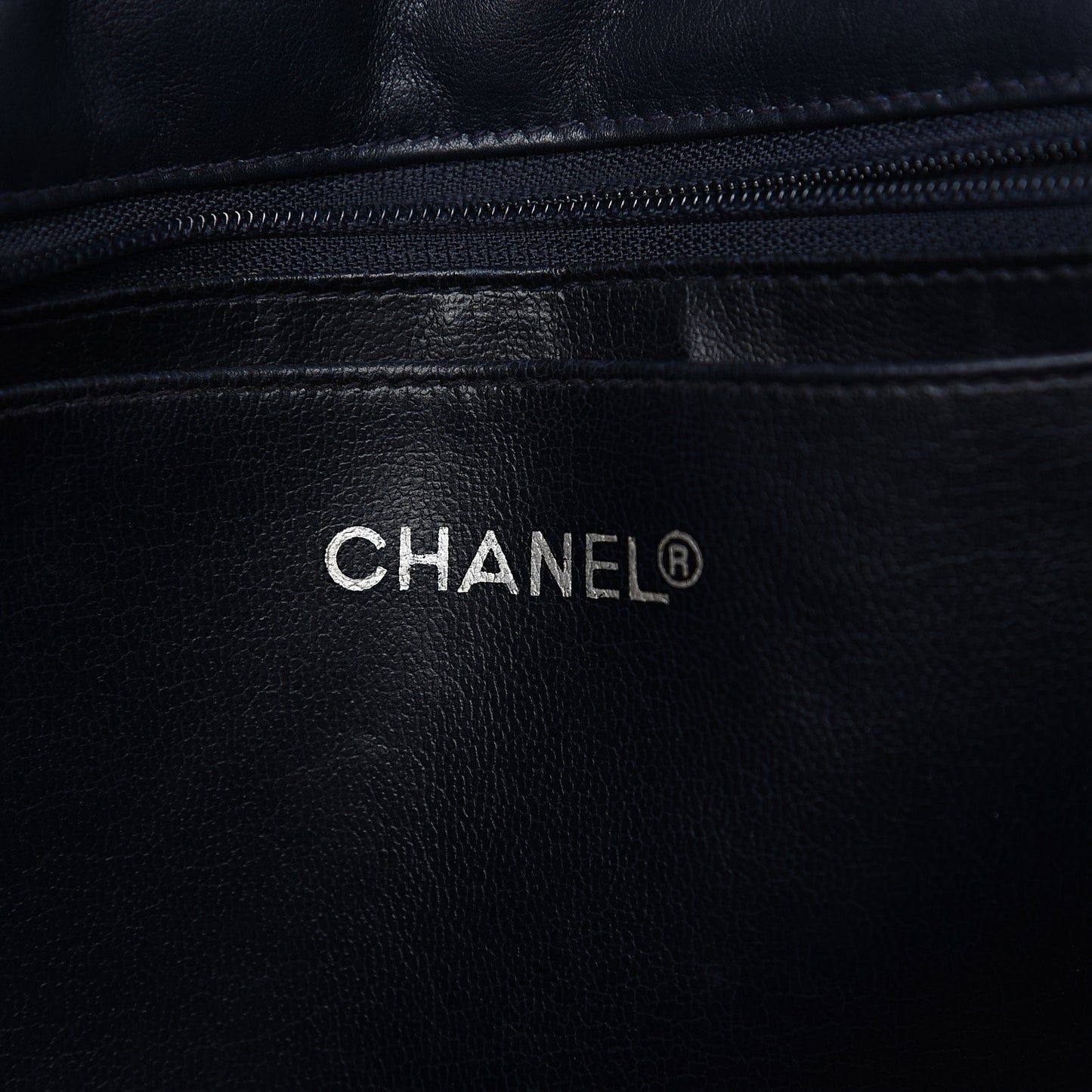 Lambskin Quilted Medium Single Flap Navy