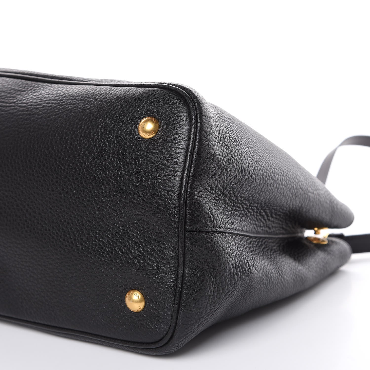 Prada Vitello Daino Top Handle Tote Black 9 of 10