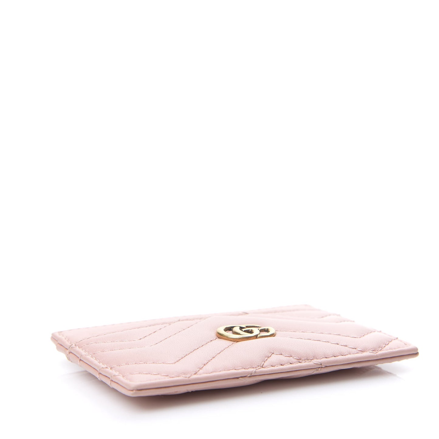 Calfskin Matelasse GG Marmont Card Holder Perfect Pink