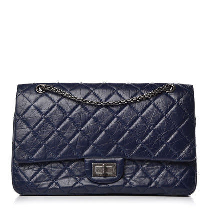 Chanel Aged Calfskin Quilted 2.55 Reissue 227 Flap Dark Blue 1 of 19