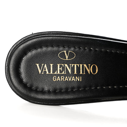 Valentino Garavani Nappa Quilted Roman Stud 65mm Slide Sandals 38.5 Black 7 of 9