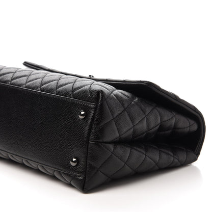 Chanel Caviar Quilted Medium Coco Handle Flap So Black 7 of 11