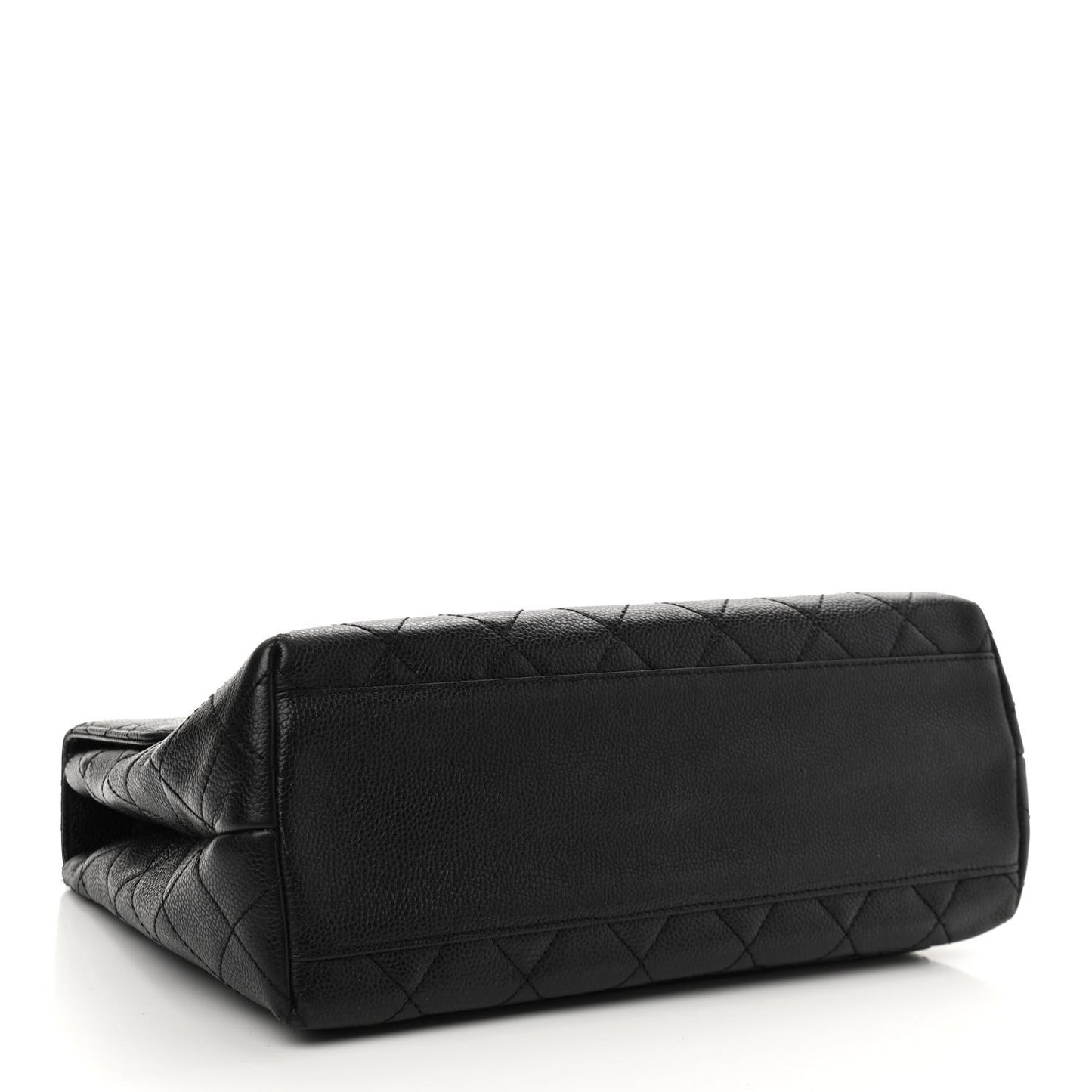 Caviar Quilted Jumbo Kelly Flap Black