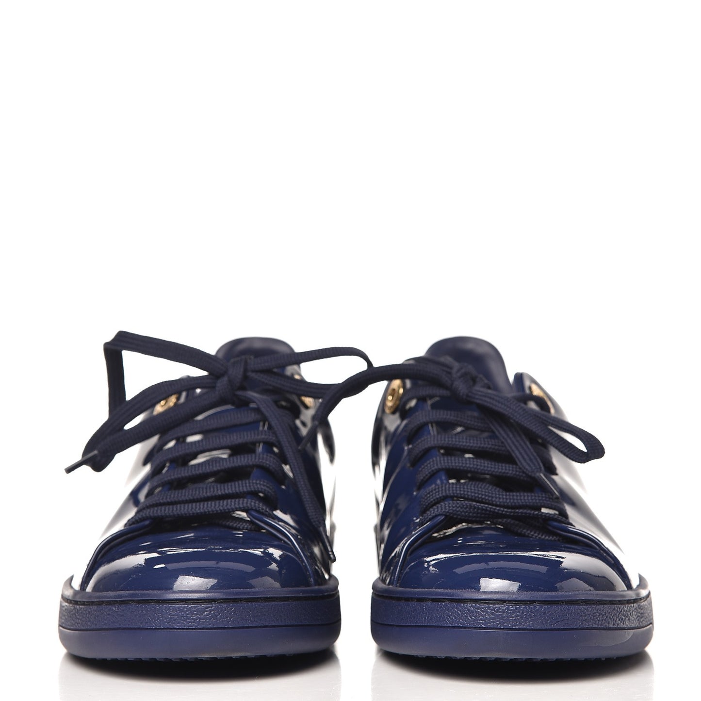 Patent Calfskin Frontrow Sneakers 36.5 Blue Nuit