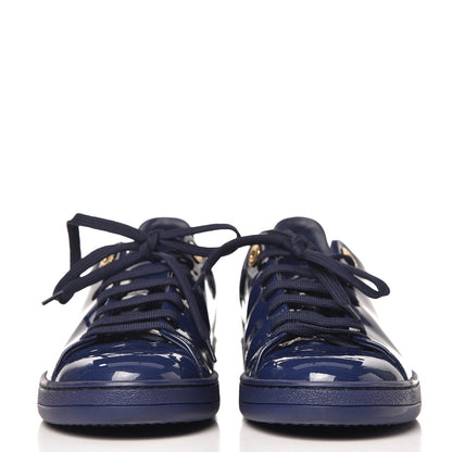 Louis Vuitton Patent Calfskin Frontrow Sneakers 36.5 Blue Nuit 3 of 9