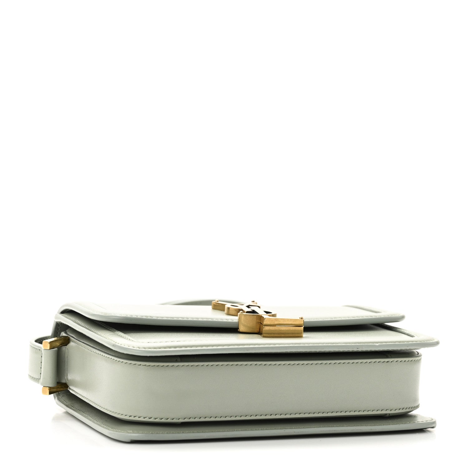 Saint Laurent Smooth Calfskin Small Solferino Satchel Acqua 4 of 9